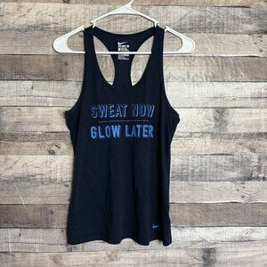 Nike Dri-Fit The Nike Tee Womens Athletic Cut Tank 'Sweat Now Glow Later' Small